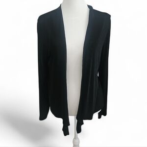 Chico's Travelers Black Open-Front Cardigan Medium